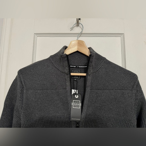 Xios Men’s Zip Up Sweater | Size: M | Color: Gray - Picture 4 of 5